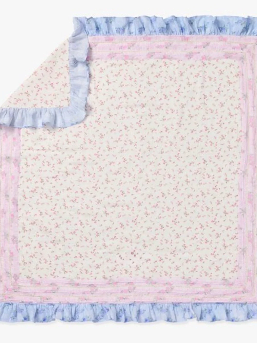 LoveShackFancy Prarie Ruffle Organic Cotton Muslin Oversized Blanket